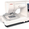 Close-up of the Janome MC9850 Limited Edition embroidery carriage setup near Raleigh, NC.