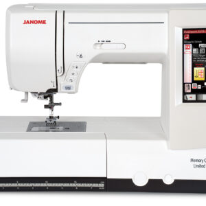Janome Memory Craft 9850 Limited Edition sewing and embroidery machine on display inside the showroom of The Broken Needle in Bunn, NC