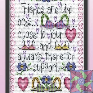 Friends Are Like Bras- Cross Stitch Kit