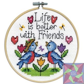 Life Better with Friends Cross Stitch Kit