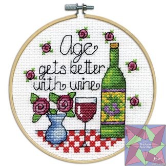 Age Better with Wine Cross Stitch Kit
