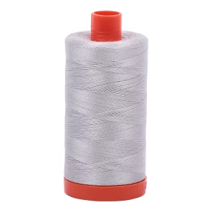 Mako Cotton Thread Solid 50wt 1422yds Aluminum