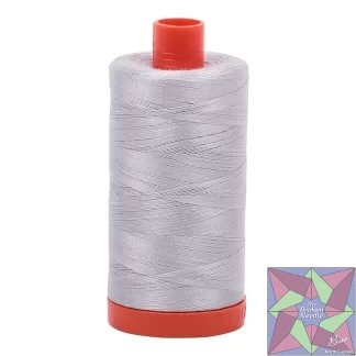 Mako Cotton Thread Solid 50wt 1422yds Aluminum