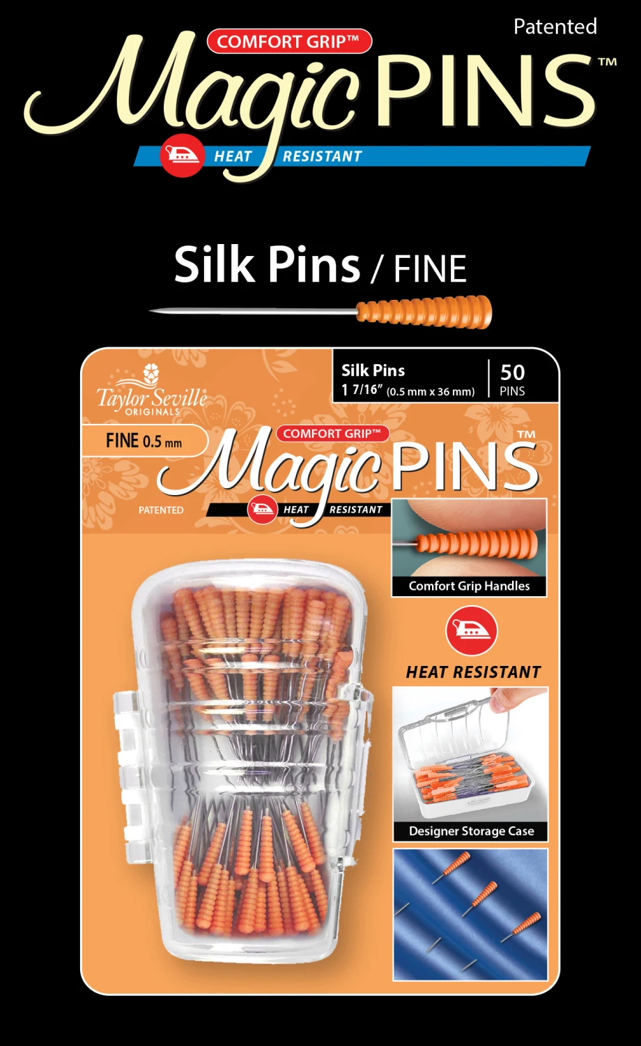Tailor Mate Magic Pins Silk Fine 50pc