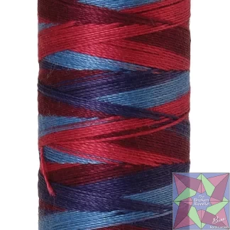 Silk-Finish 50wt Variegated Cotton Thread 109yd/100M Berry Rich