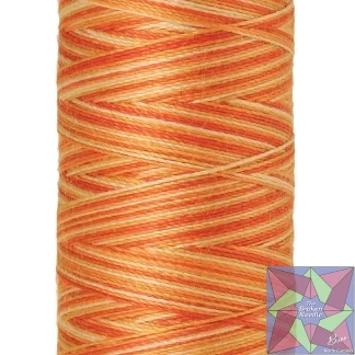 Silk-Finish 50wt Variegated Cotton Thread 109yd/100M Rust Ombre
