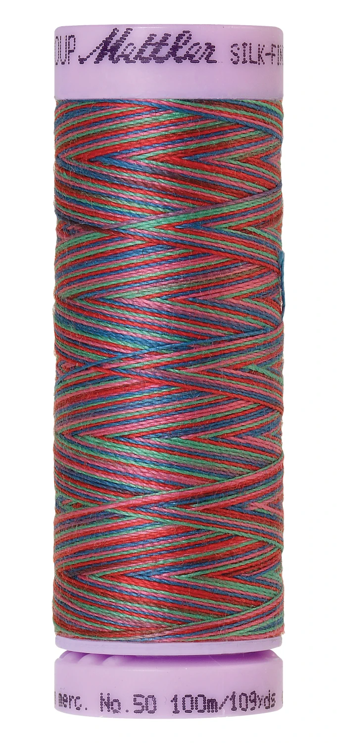 Silk-Finish 50wt Variegated Cotton Thread 109yd/100M Techno Brights