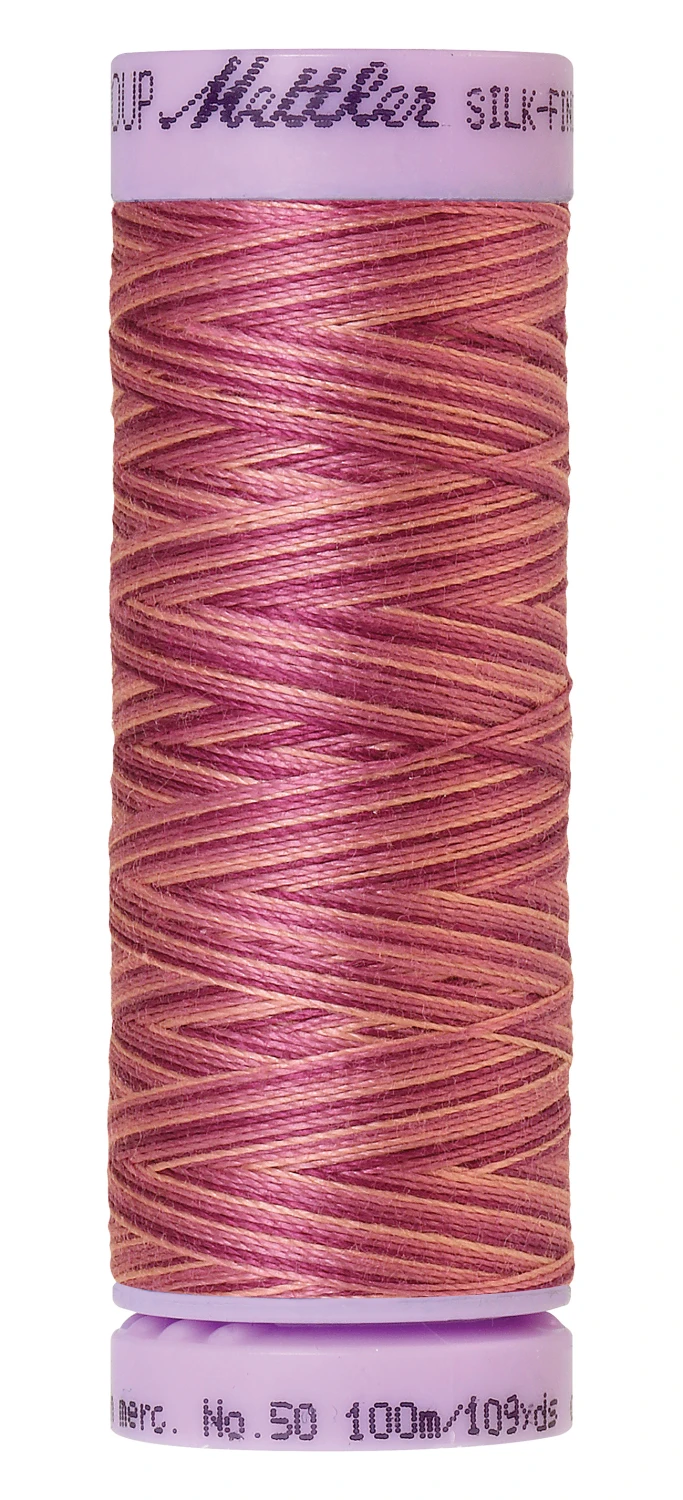 Silk-Finish 50wt Variegated Cotton Thread 109yd/100M Pink Flox