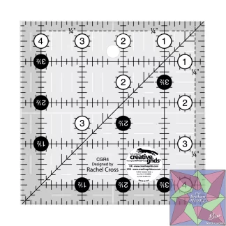 Creative Grids Quilt Ruler 4-1/2in Square