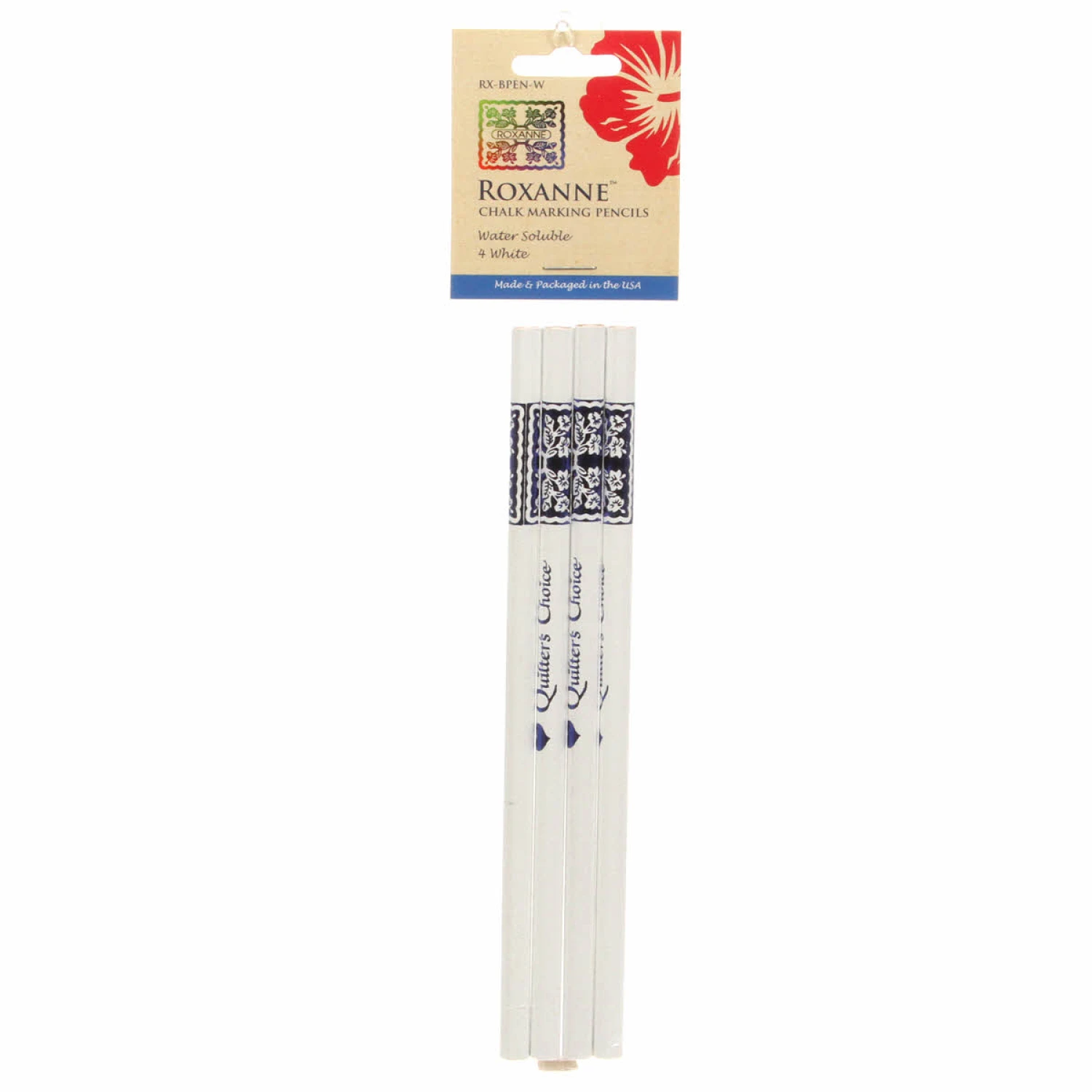 Roxanne Quilter's Choice Marking Pencils White 4ct