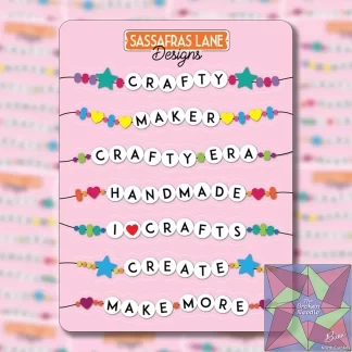 Crafty Friendship Bracelet Sticker Sheet