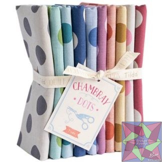 Tilda- Chambray Dots Fat Quarter Bundle-10 Fabrics