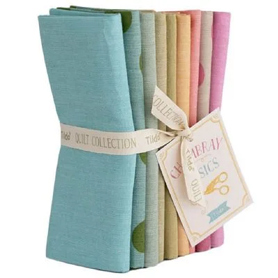 Tilda Seasonal Chambray FQB 9pc 20x22in Spring Pastels Tilda Seasonal Chambray FQB 9pc 20x22in Spring Pastels