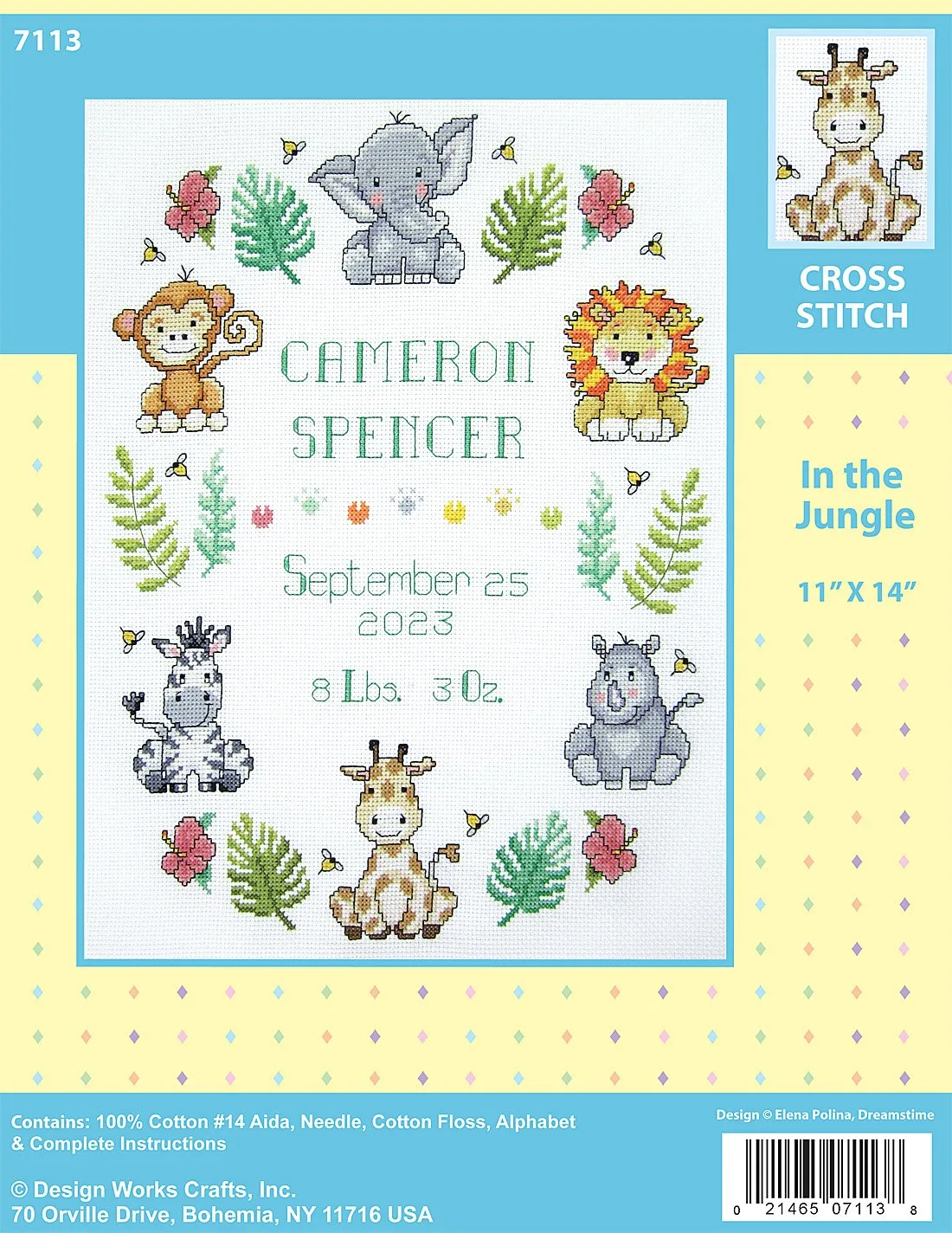 In the Jungle Sampler Cross Stitch Kit - Image 2