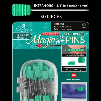 Magic Pins Flathead Patchwork Extra Long 50pc