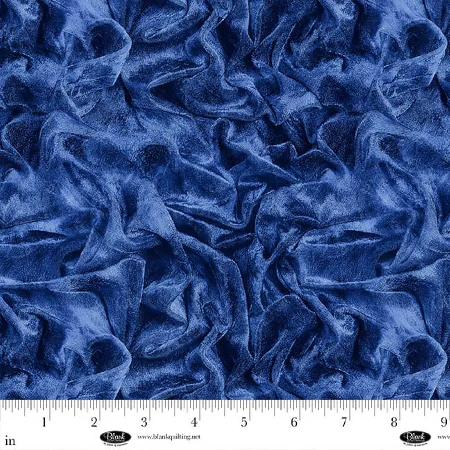 Opulent Flannel 108" Crushed Velvet Texture - Blue