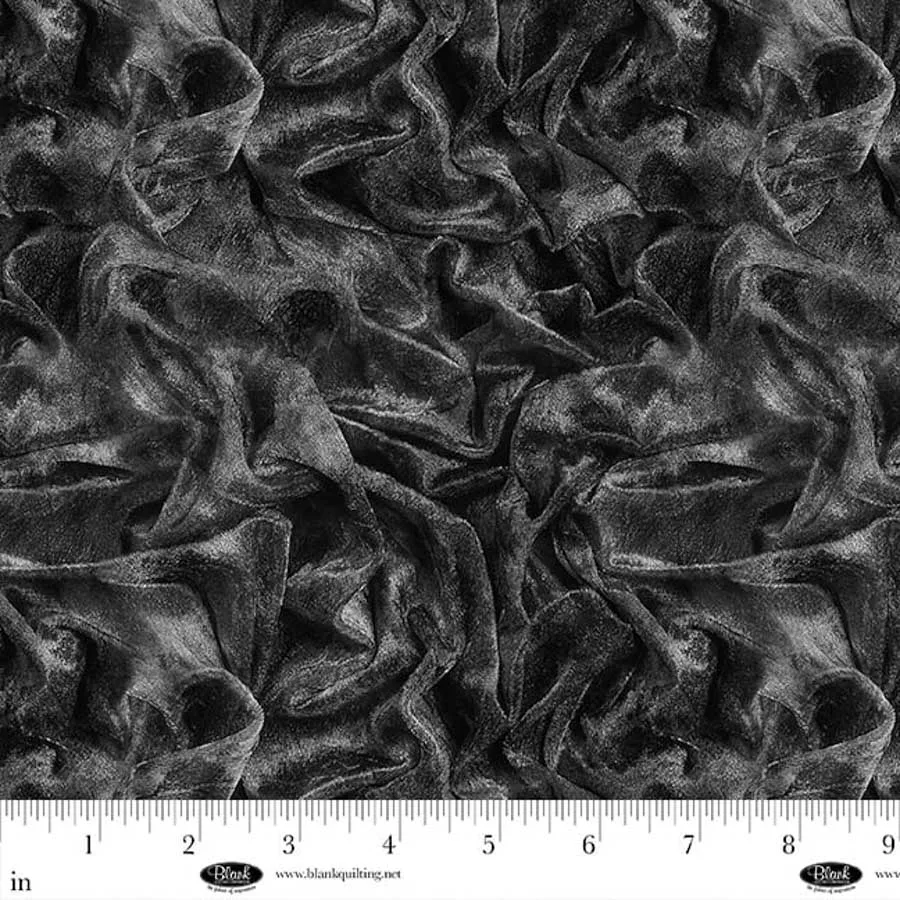 Opulent Flannel 108" Crushed Velvet Texture - Charcoal