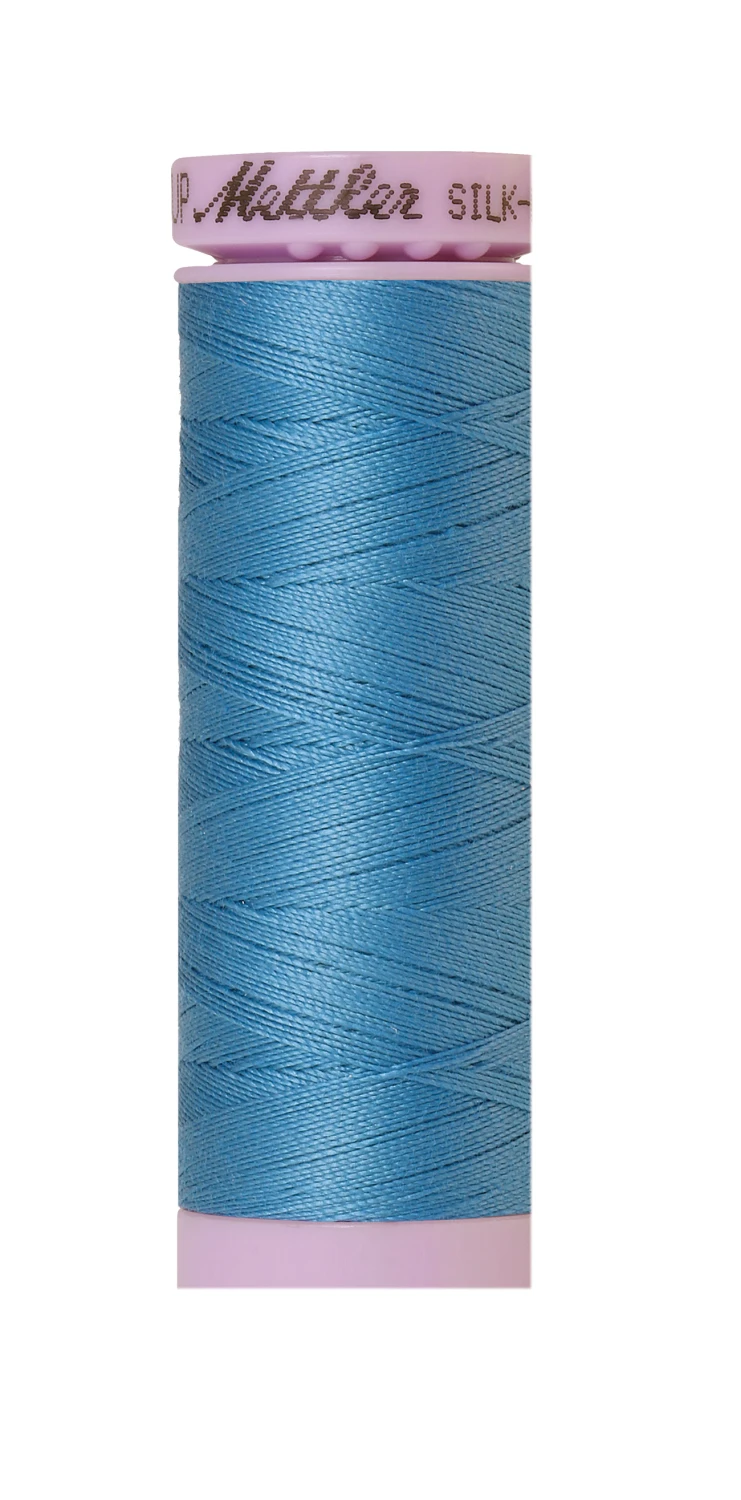 Silk-Finish 50wt Solid Cotton Thread 164yd/150M Reef Blue