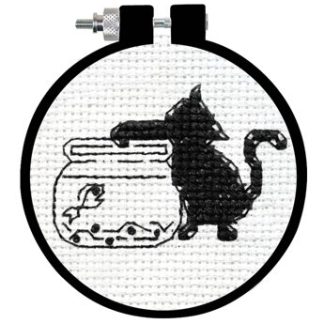 Black Cat Cross Stitch Kit