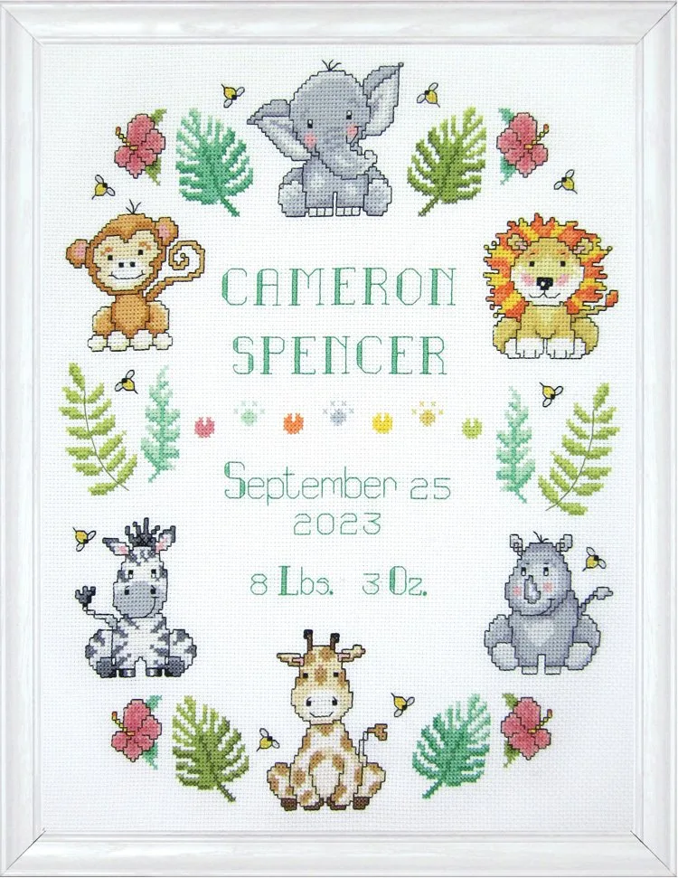 In the Jungle Sampler Cross Stitch Kit