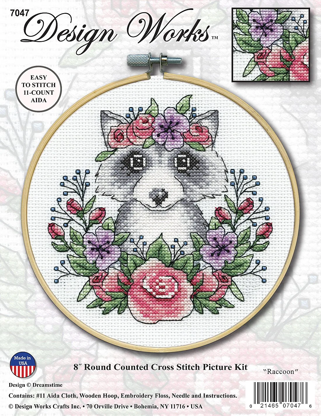 Racoon Cross Stitch Kit - Image 2