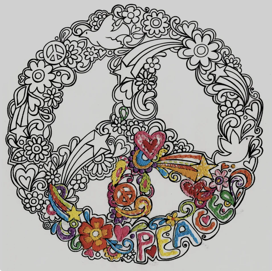 Zenbroidery Peace Embroidery Kit 1
