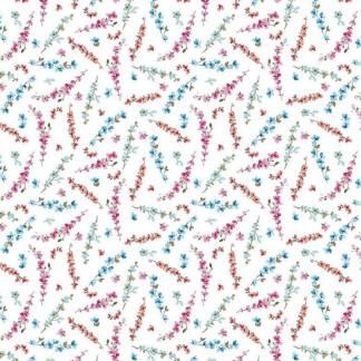 Poppies & Plumes by Lila Tueller - Stems-White