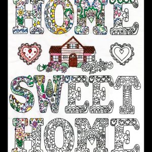 Zenbroidery Home Sweet Home 14" x 18"