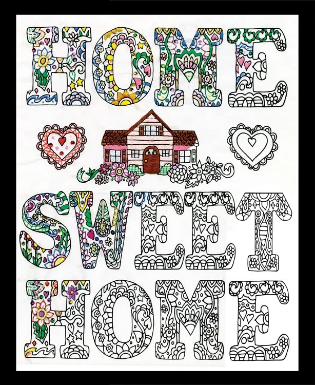 Zenbroidery Home Sweet Home 14" x 18"