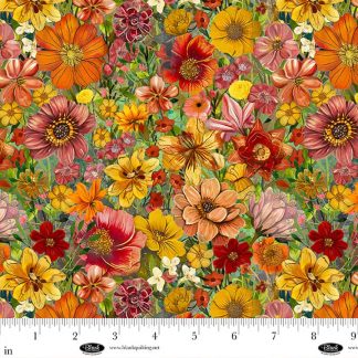 Enchanted Canopy - Digital by JK Stewart - Persimmon - Allover Flowers