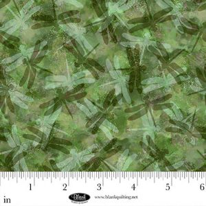 Enchanted Canopy - Digital by JK Stewart - Green - Dragonfly Collage