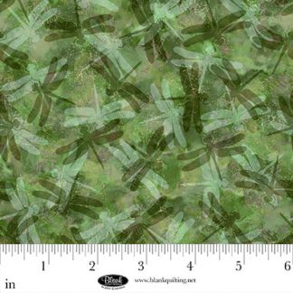 Enchanted Canopy - Digital by JK Stewart - Green - Dragonfly Collage