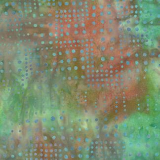 Variegated Dots Green/Coral