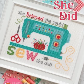Sew She Did Cross Stitch Pattern