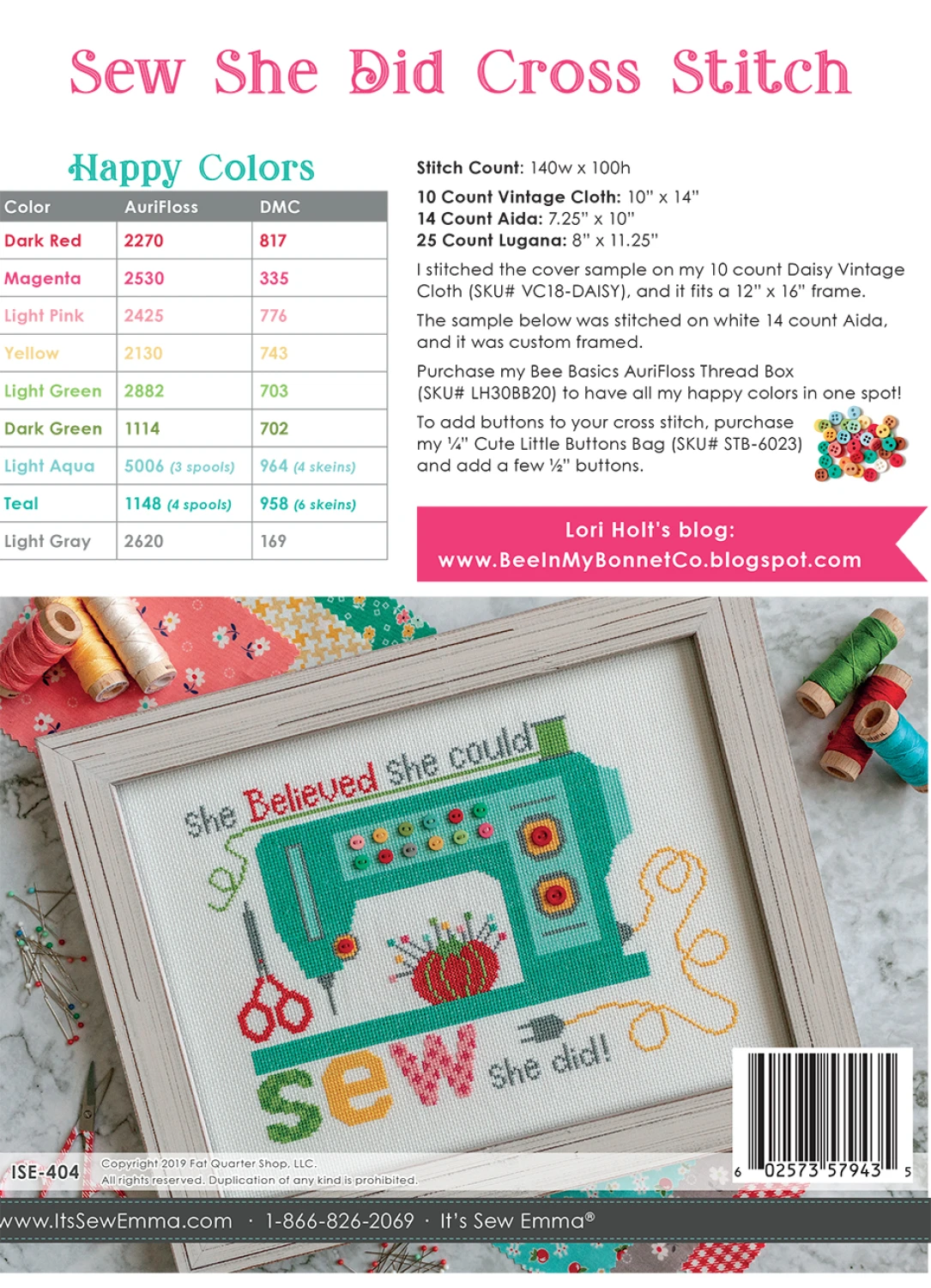 Sew She Did Cross Stitch Pattern - Image 2