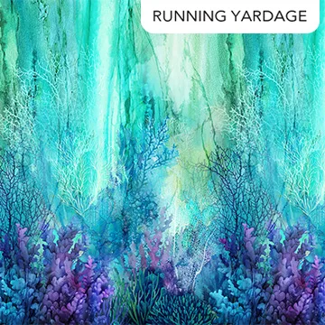 Coral Reef by Northcott Fabrics - Ombre Turquoise