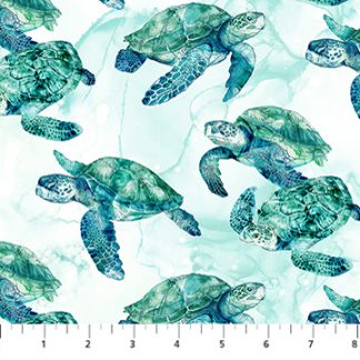 Coral Reef by Northcott Fabrics - Turtles