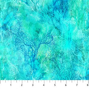 Coral Reef by Northcott Fabrics - Coral Texture - Multicolored