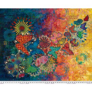 Wings of Wonder by Sue Penn - 1 yard Panel - Multicolored