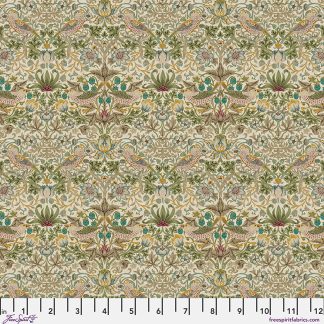 Lodden by Morris & Co. - Mini Strawberry Thief - Old Gold