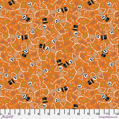 Spooky Cute Halloween Dancing Skeletons Sky by Mary Engelbreit