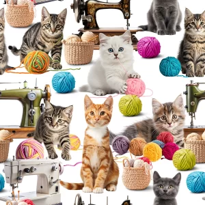 Cats Sewing Machine