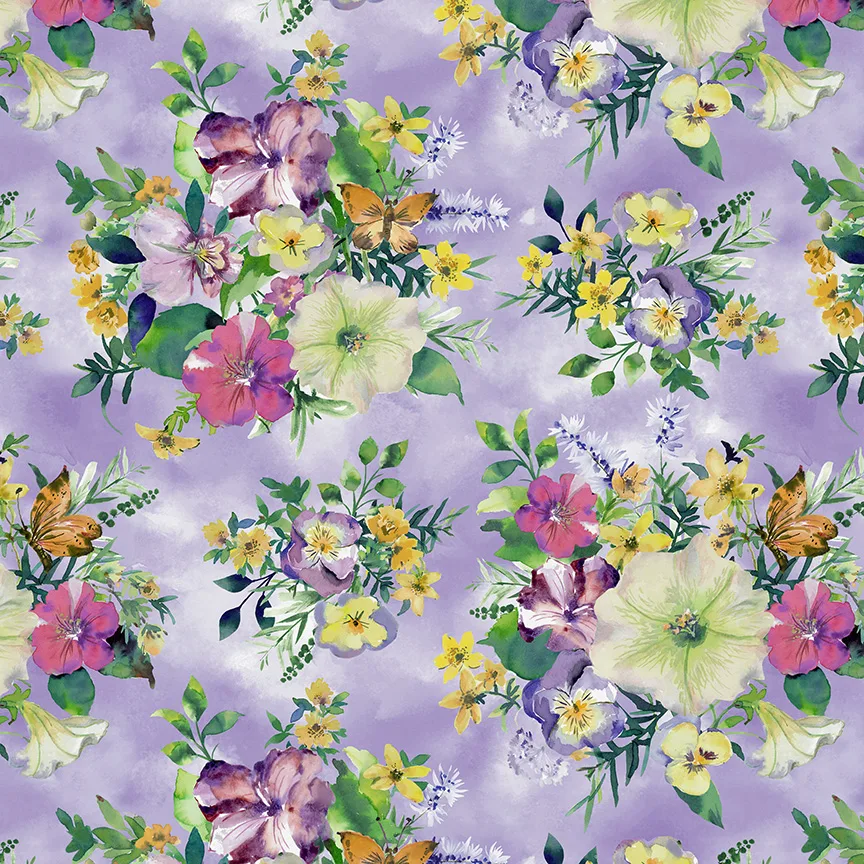Violeta - Pansy Bouquets -Periwinkle