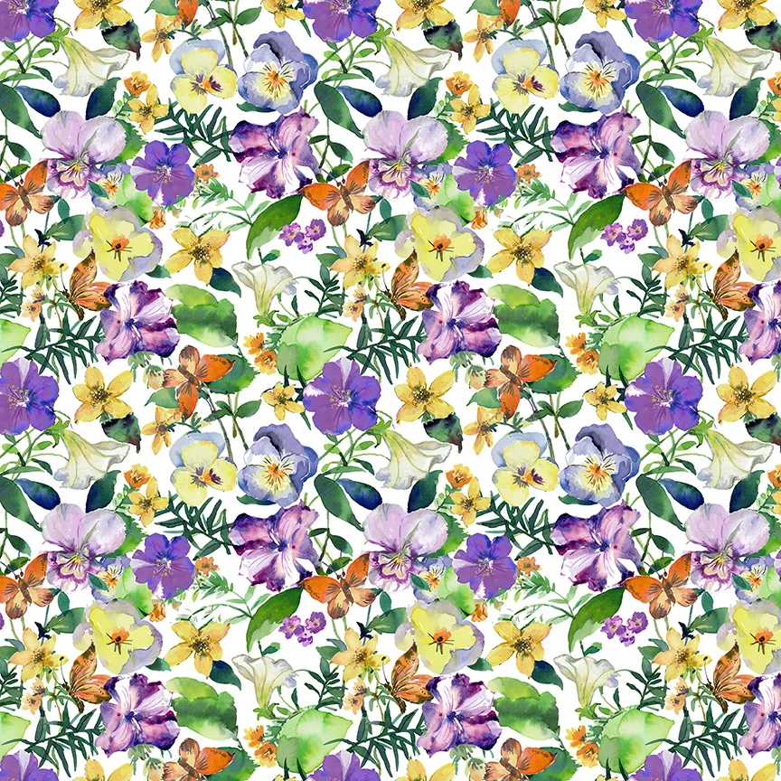 Violeta - Garden Blooms - White