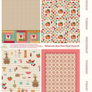 Baked With Love Home Dec Dish Towel Panel #2