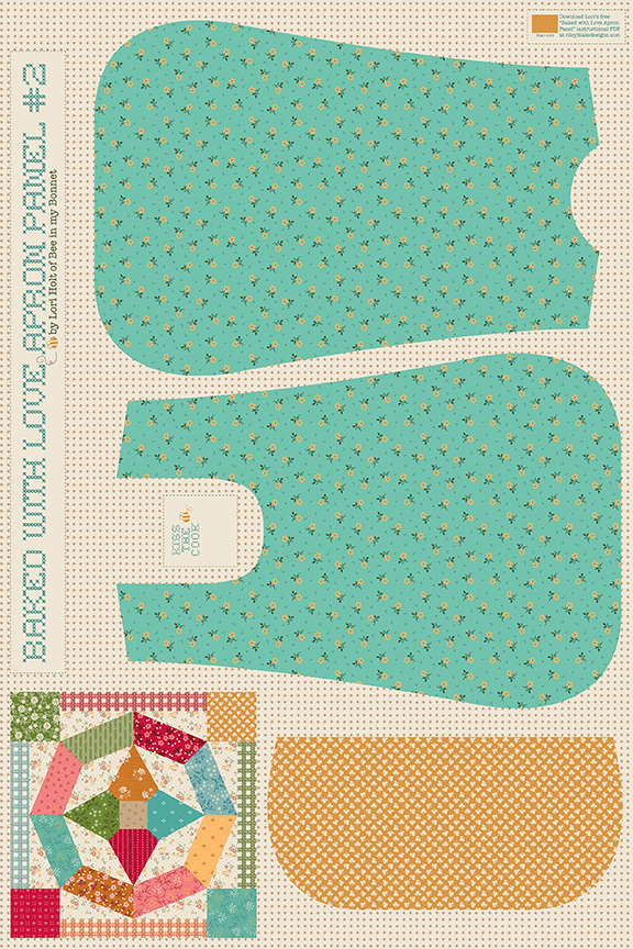 Baked With Love by Lori Holt - Home Dec Apron Panel #2 Baked With Love by Lori Holt - Home Dec Apron Panel #2