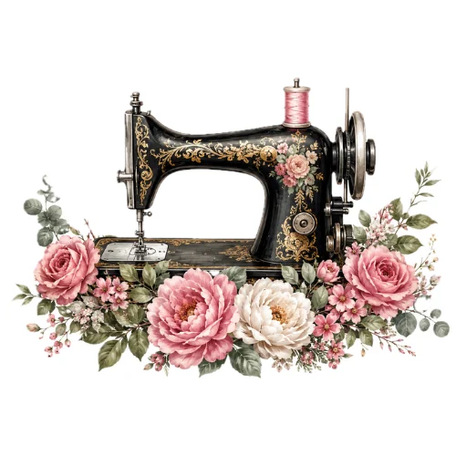 Sewing Machine Pastel Flowers