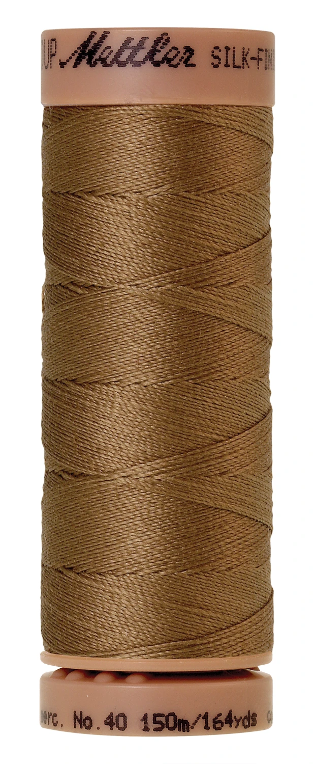 Silk-Finish 40wt Solid Cotton Thread 164yd/150M Dark Tan Silk-Finish 40wt Solid Cotton Thread 164yd/150M Dark Tan