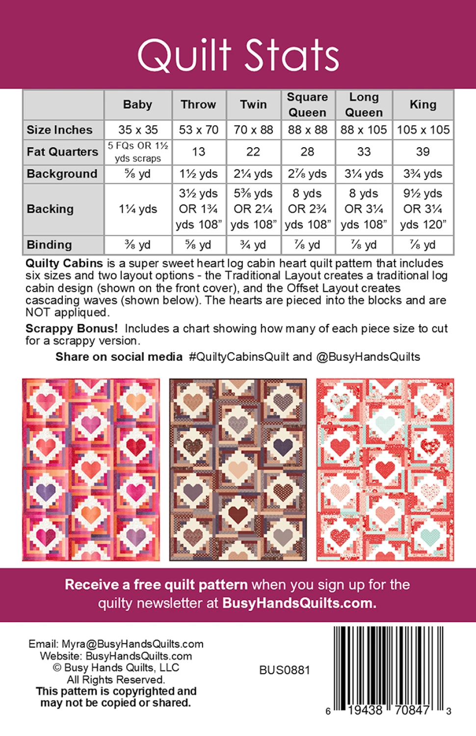 Quilty Cabins Quilt
