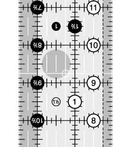 Creative Grids Quilt Ruler2-1/2in x 18-1/2in Rectangle